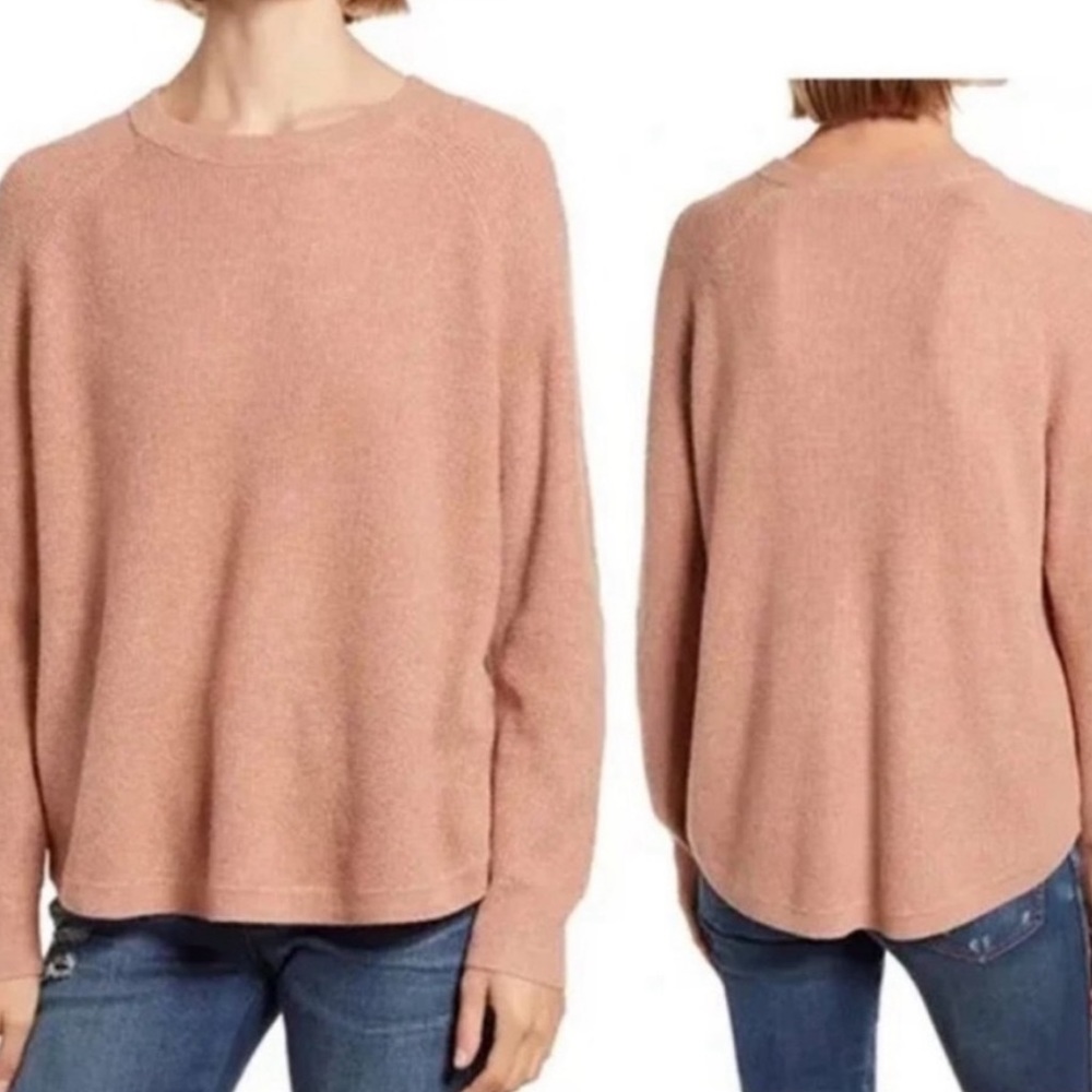 Madewell Alpaca Blend Waffle Knit Crew Pullover Sweater